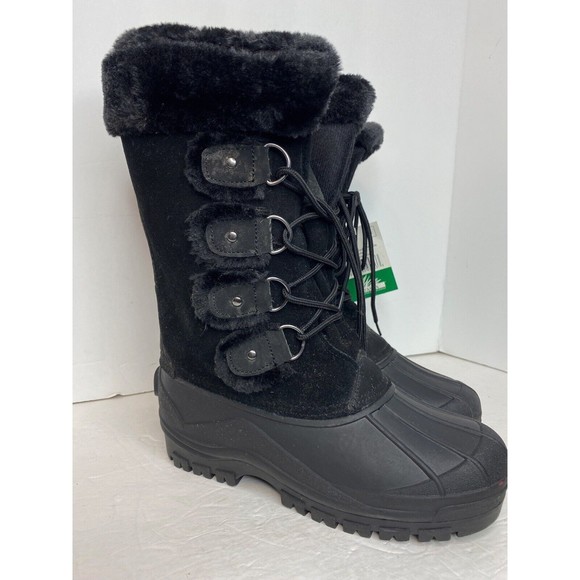 Itasca Women's Marais  (Size 8) #8030035 Snow Winter Boots 3M Thinsulate Black - Picture 1 of 11